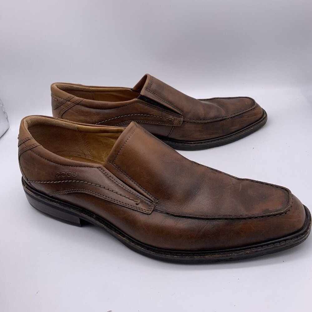ECCO Men's Holton Apron Toe Slip On Amber Width 621124-011 Loafer EU 46 US 12.5